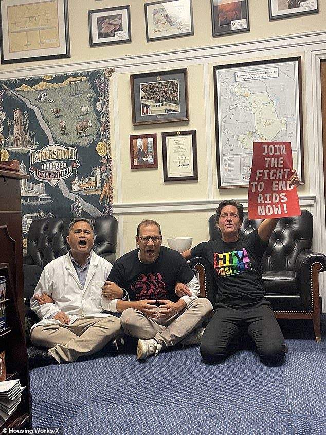 Six protesters occupied McCarthy's office Monday morning