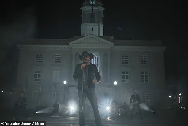 In the music video, Aldean sings in front of a Tennessee courthouse once used for a lynching, and an American flag interlaced with clips of BLM protests.