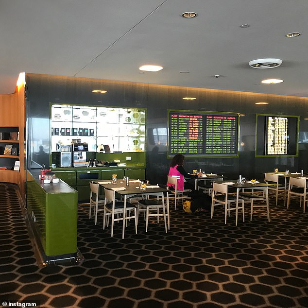 Individuals cannot purchase or use frequent flyer points to access the secret chairman's lounge (pictured), but must be hand-picked by Qantas officials