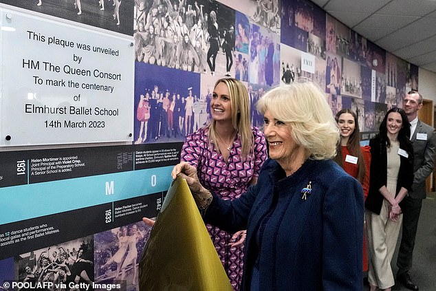 Panorama also heard heartbreaking stories from other former dancers about their experiences at Britain's top ballet schools.  Queen Camilla photographed at Elmhurst Ballet School earlier this year