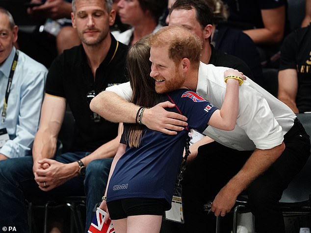 Harry has been a huge supporter of the British team since arriving in Dusseldorf and has made time to talk to as many of the participants as possible, often posing for selfies.