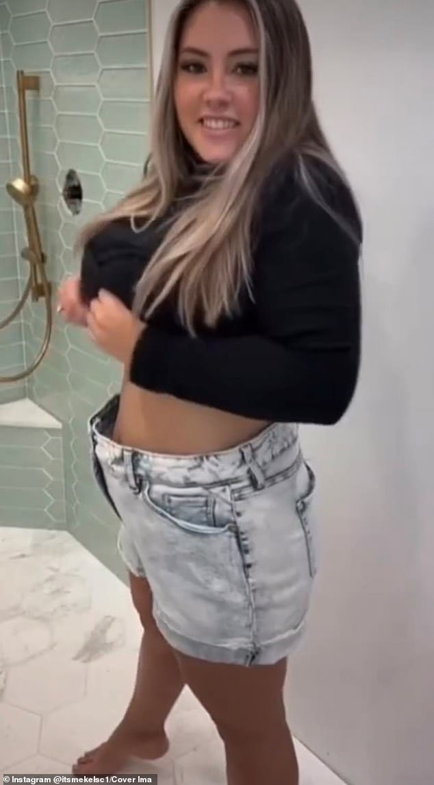 The proud mother shows off her impressive weight loss with trendy outfits, which she posts on her TikTok