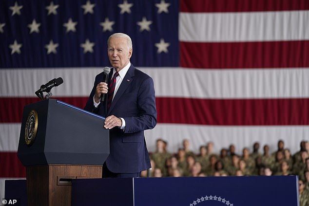 Biden spoke at a base where planes were shot down on September 11