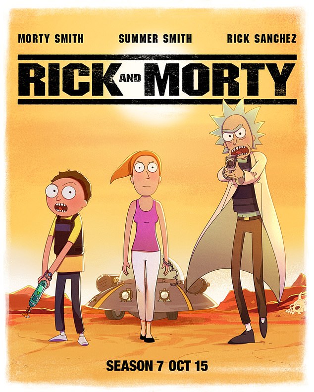 New season: Roiland, 43, voiced both mad scientist Rick Sanchez and his 14-year-old grandson Morty Smith on the hit Adult Swim series, which debuted in 2013, with the new season set to debut on October 15.