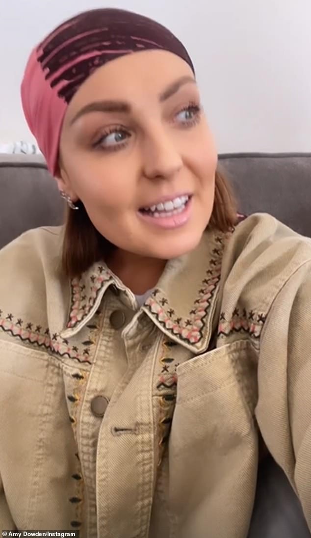 Brave: It comes as Amy admitted this week that she can no longer bear to brush her hair after her chemotherapy treatments caused her locks to fall out