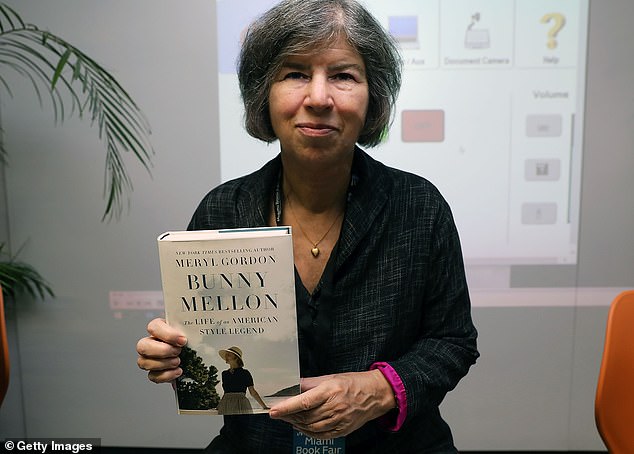 Meryl Gordon shows off a copy of her latest book, which charts the life of Bunny Mellon