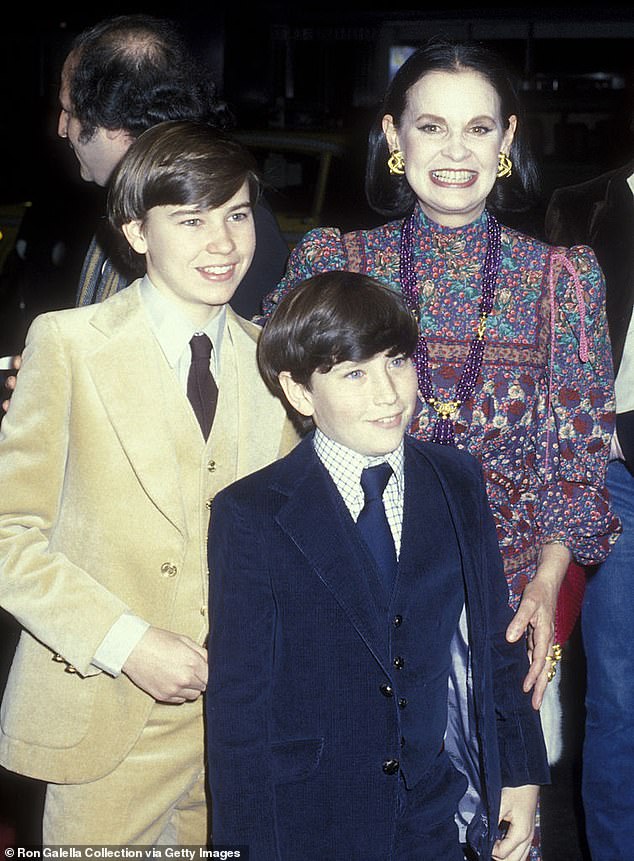 Anderson Cooper (front) is seen with his older brother Carter and his mother Gloria Vanderbilt in April 1979