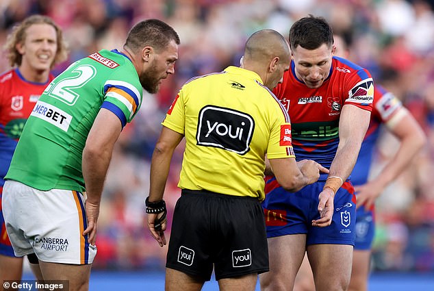 Tyson Gamble claimed he was bitten by Raiders star Jack Wighton during last Sunday's NRL elimination final
