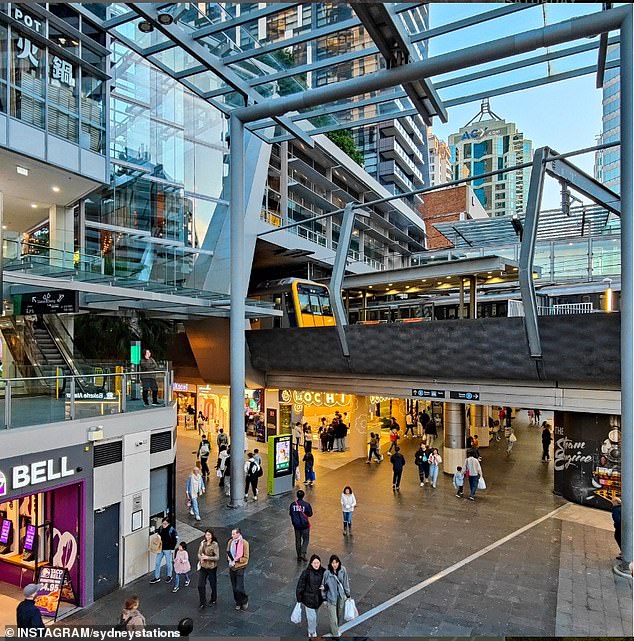 In the year to July, permanent and long-term inflows into Australia reached a record high of 399,850, on a net basis (pictured is Chatswood train station)