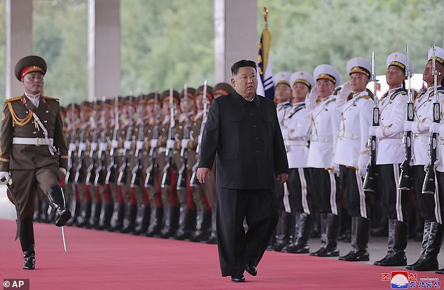 North Korean leader Kim Jong Un arrived in Russia today ahead of a meeting with President Vladimir Putin, which the United States has warned could see an arms deal supporting Moscow's attack on Ukraine.  In the photo: Kim Jong Un received a red carpet on Sunday