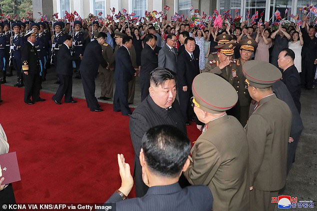 Kim Jong-un received a red carpet on Sunday when he left Pyongyang for Russia