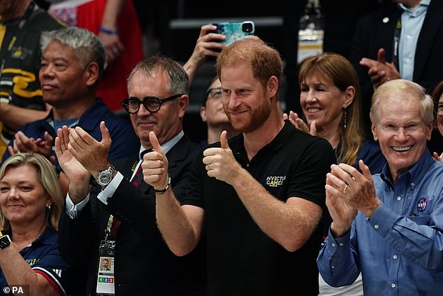 The Duke of Sussex at the Merkur Spiel-Arena, supporting the events