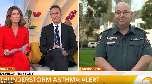 The Sunrise presenter, 44, was chatting to a paramedic about how asthma sufferers can stay safe during thunderstorm season when Shirvo made the surprising admission