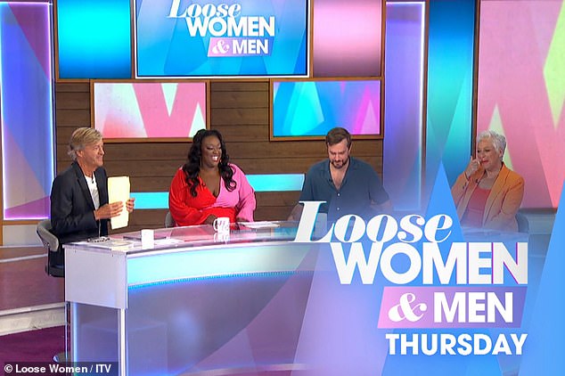 'It'll be a hoot!'  Regular panellists Judi Love, 43, and Denise Welch, 65, are joined in the studio by Love Island's Iain Stirling, 35, and Good Morning Britain's Richard Madeley, 67