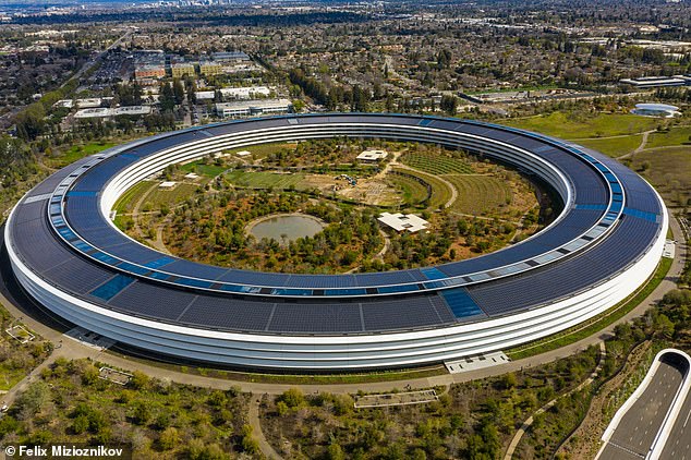 iPhone 15 launches today in a livestream hosted by CEO Tim Cook at Apple Park, the company's headquarters in Cupertino, California (pictured)