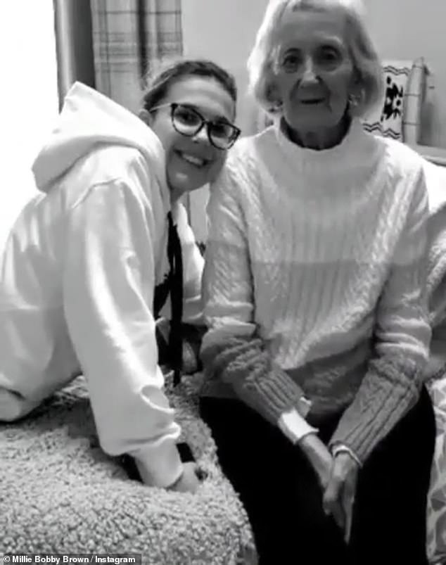 Tragic loss: Millie's grandmother Ruth passed away from Alzheimer's in November 2020 and the actress revealed how she honored her grandmother's passing