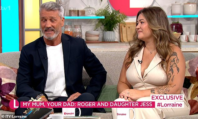 Not ready for love: During an appearance on Lorraine on Tuesday, Roger said: 'I knew I wasn't (ready) for it.'  In the photo: Roger with his daughter Jess