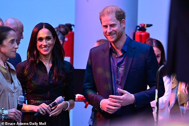 Prince Harry, who founded the competition in 2014, took a back seat while Meghan took the spotlight