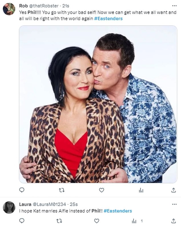 Oh no!  In response to the cheating scandal, viewers quickly took to Twitter to speak out about Phil's decision, as they admitted the scene made them feel 'sick'.