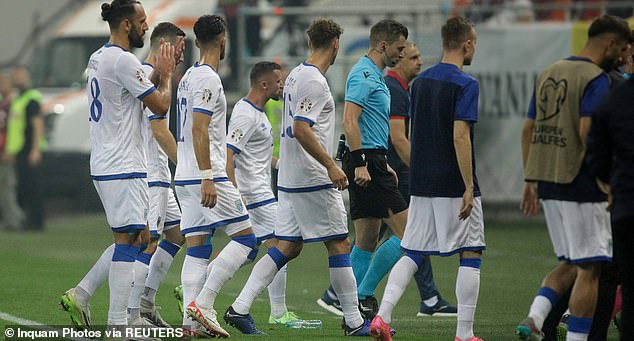 1694551969 583 Kosovos players WALK OFF the pitch during their Euro 2024