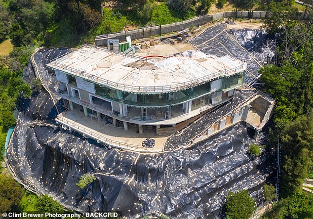 This was as far as his Bel-Air mansion went before he was ordered to tear it down