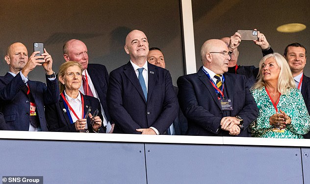 FIFA President Gianni Infantino was present at Hampden Park with Debbie Hewitt