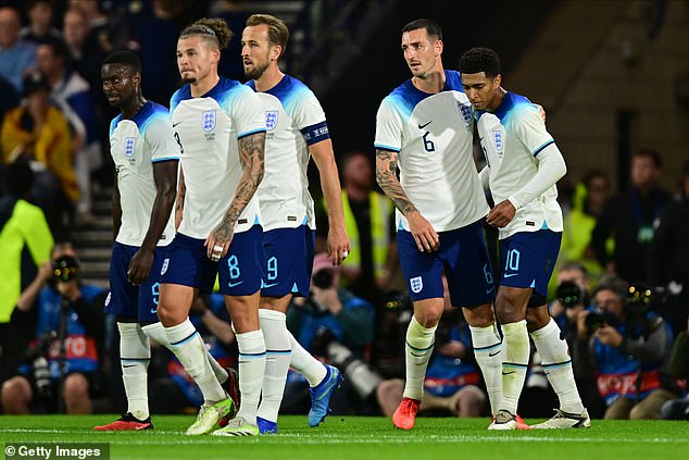 The Three Lions defeated Scotland 3-1 in an international friendly match on Tuesday