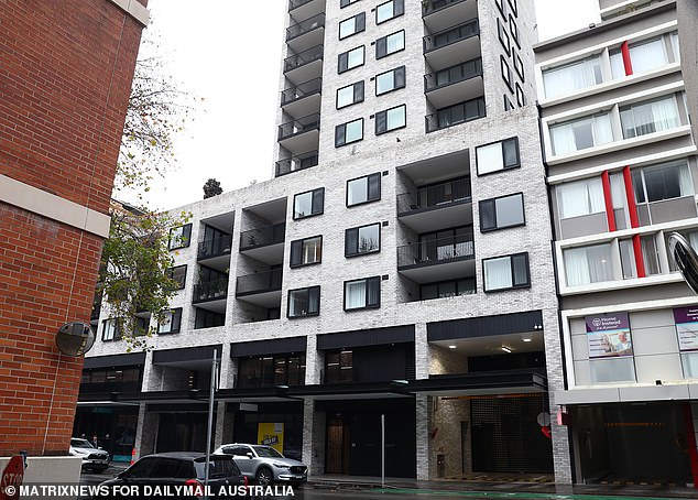 Moradian was hiding in a Bondi Junction apartment block (above) in Sydney's east when two gunmen ambushed him in the building's underground car park about 8.30am on June 27.