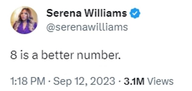 Williams sent a cryptic tweet referencing Halep's victory in the 2019 Wimbledon women's final