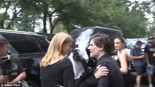 The star comforted her assistant after he was attacked outside the NYFW event at the Pierre Hotel on New York's Upper East Side