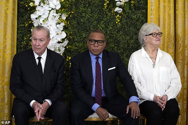 Laureates Robert Wilson, Winton Marsalis and Vija Celmins take the stage at the 2023 Praemium Imperiale Laureates, a global art prize presented annually by the Japan Art Association for lifetime achievement in the arts