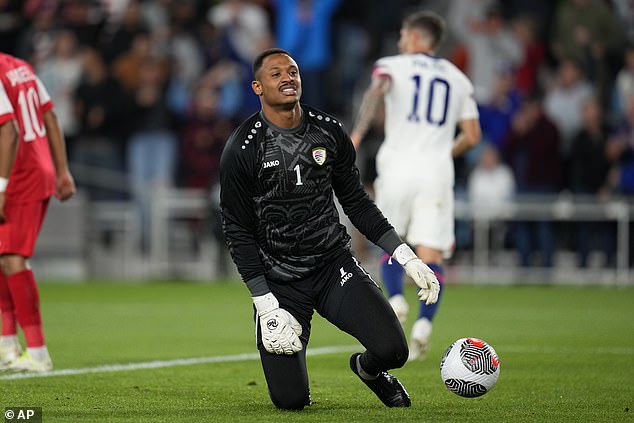 It was a dreadful evening for Oman keeper Ibrahim Al-Mukhaini – who should have saved two goals