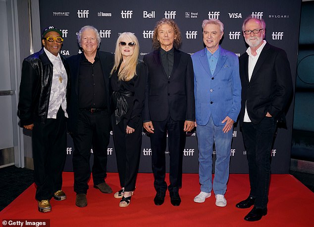 Q&A: After a screening of the film, they had a Q&A with filmmaker Spike Lee, during which Chris said, “It's so good to be here tonight with my bandmates.  It's been a long time' (L-R Spike Lee, Chris Frantz, Tina Weymouth, Jerry Harrison, David Byrne and Gary Goetzman)