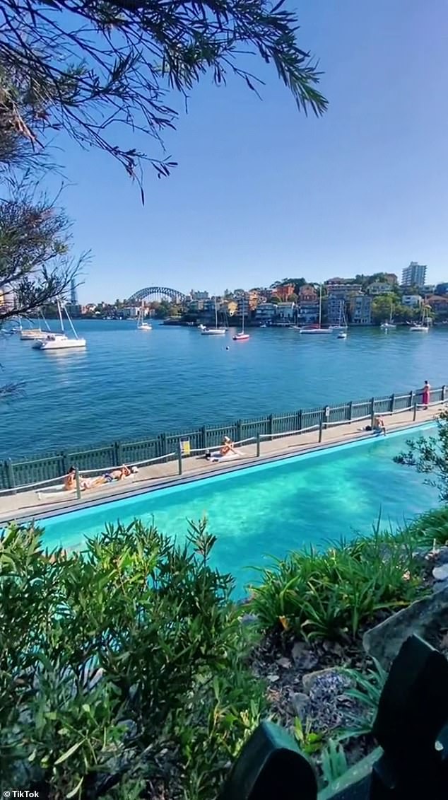 The pool has now become popular among tourists who cannot resist the breathtaking views of the harbor waterfront