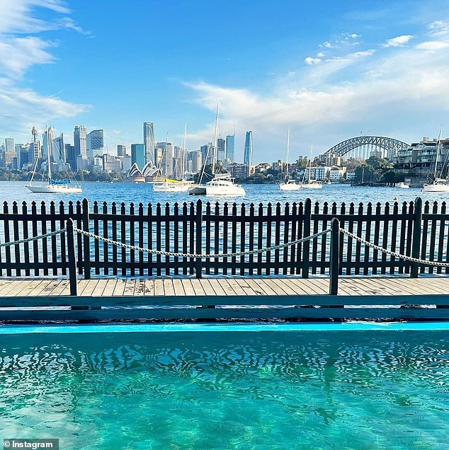 The location offers spectacular views of Sydney Harbour, including the iconic Harbor Bridge (pictured)