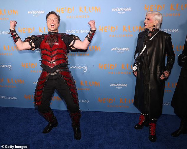 Elon Musk and his mother Maye attended Heidi Klum's Halloween party last year