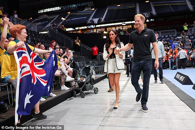 The Duke and Duchess of Sussex arrive at the Merkur Spiel-Arena in Düsseldorf this morning