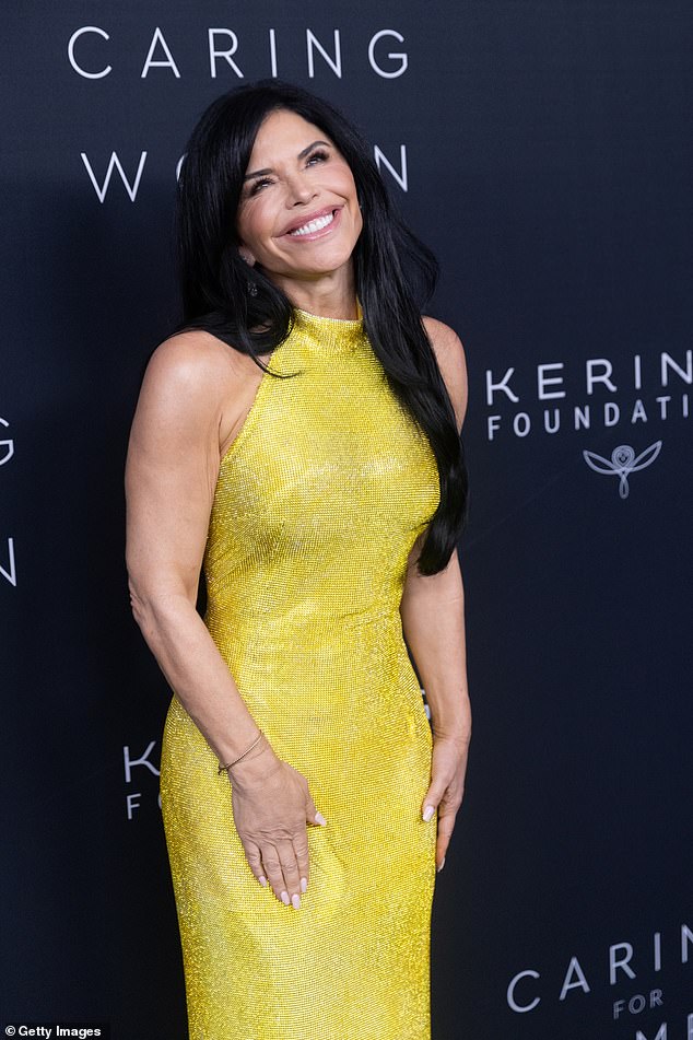 Lauren Sanchez stuns in a yellow dress at the Kering Caring For Women Dinner at The Pool on September 12, 2023 in New York City