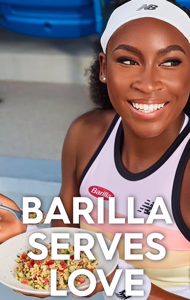 Barilla pasta is one of many brands that have signed Coco Gauff to an endorsement deal