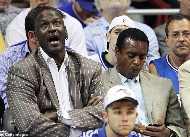 60-year-old Michael Jordan's biggest connection to the NFL is his decades-long friendship with former Minnesota Vikings wide receiver Ahmad Rashad, pictured right in 2010