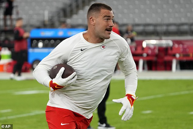 Kelce was out for the Chiefs' season opener after hyperextending his knee during practice