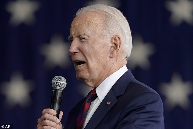 President Joe Biden (pictured Monday) said in a statement Wednesday morning after the inflation data release that the future health of the U.S. economy was promising