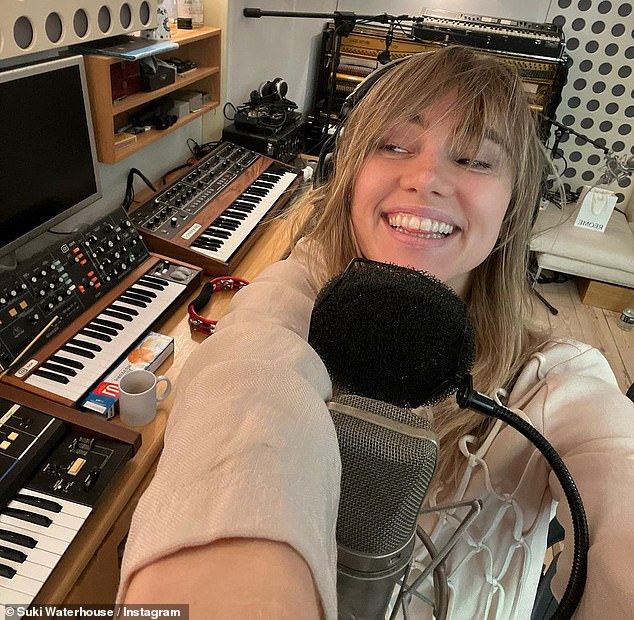 Hard at work: Suki recently revealed that she had re-entered the recording studio in a photo shared to her Instagram account last Monday