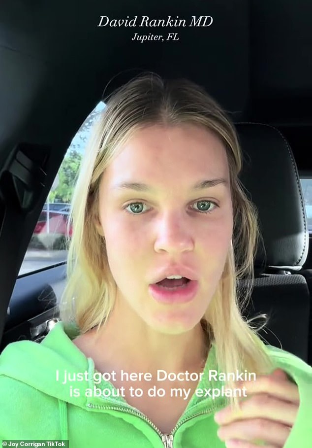 Documenting: The former Victoria's Secret model documented her journey in a video she shared on TikTok and Instagram