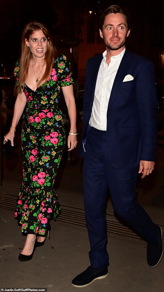 Edoardo Mapelli Mozzi (pictured left), 39, attended the star-studded event with his wife Beatrice