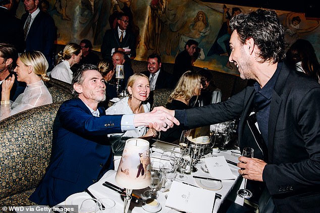 The costars started dating later in 2017, a year after Naomi split from her partner of 11 years, actor Liev Schreiber.  Crudup shakes hands with Shawn Levy