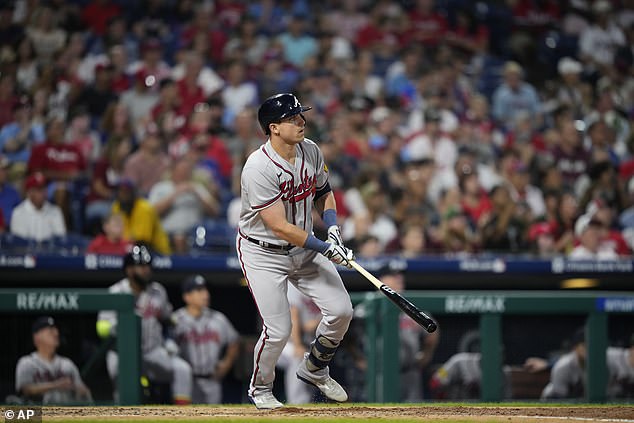 A two-run blast from slugger Austin Riley helped Atlanta capture the division title