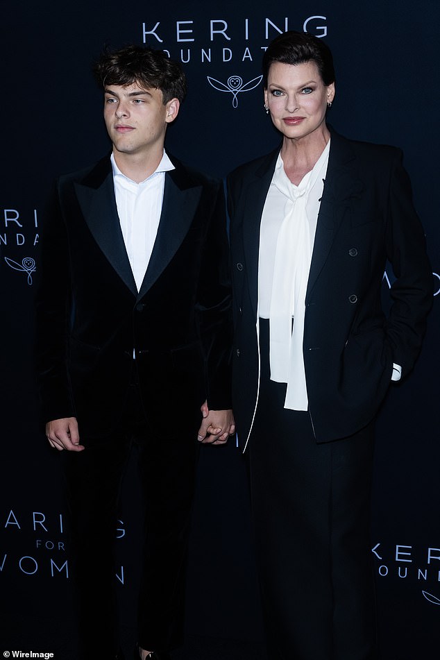 Beautiful Mom: His mother is one of the top supermodels of the 90s and 2000s, Linda Evangelista, who modeled for Chanel and Fendi, and appeared on 100 magazine covers.  Seen at the Kering Caring for Women Dinner at The Pool in New York