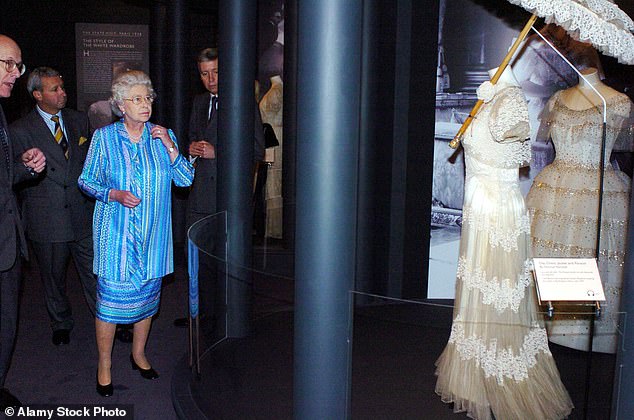 Queen Elizabeth II admired her mother's elegant mourning wardrobe during the 1938 state visit to Paris for a special exhibition celebrating the summer opening of Buckingham Palace