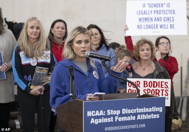 Former NCAA champion Riley Gaines has become a leading advocate for biological women in women's sports.  She praised Russell for sticking to her controversial views